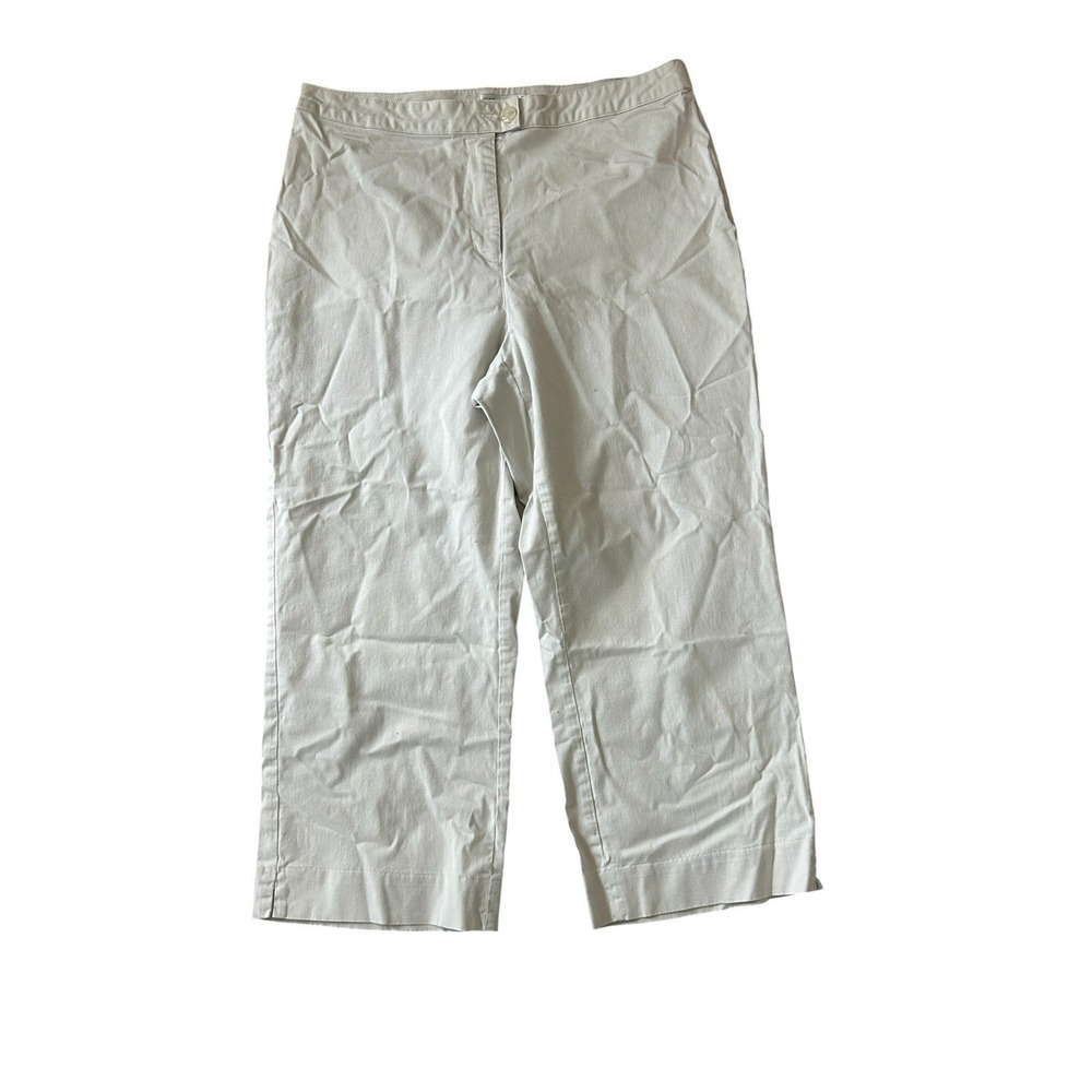 Coldwater Creek Capri Khaki Pants Womans SZ 12 Casual